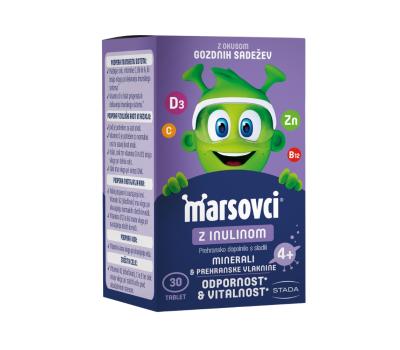Marsovci, žvečljive tablete z inulinom - okus gozdni sadeži 4+